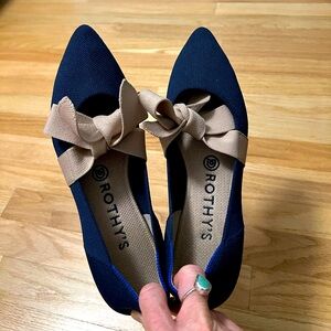 Rothy's Sapphire Mary Jane Bow Flats - size 8